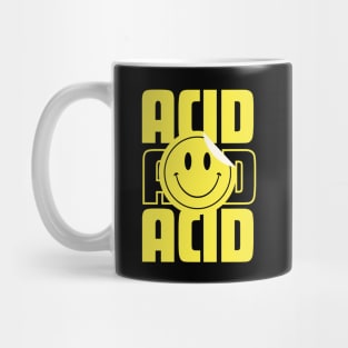 ACID HOUSE  - Font With Smiley Peel Sticker (yellow) Mug